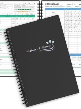 Wellness Planner & Fitness Log - Daily Diet & Health Journal with Weight Loss, W